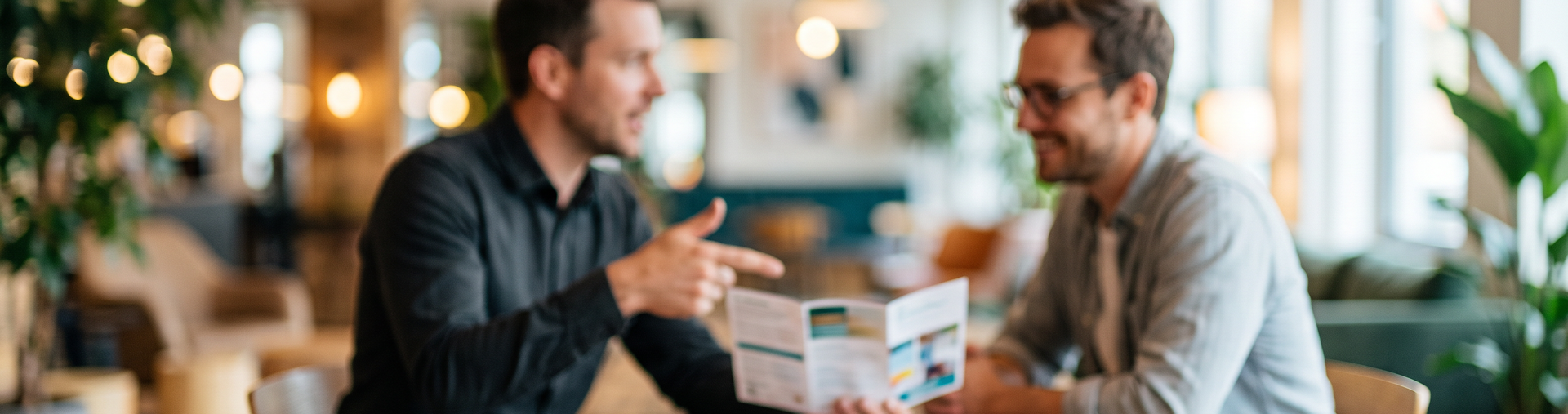 Individuelle Beratung vereinbaren Beratungsgespräch in einem modernen Büro