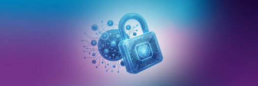Datenschutz Fahren Lernen KI Lernhilfe Advanced AI Cybersecurity and Global Data Protection Concept with Glowing Padlock