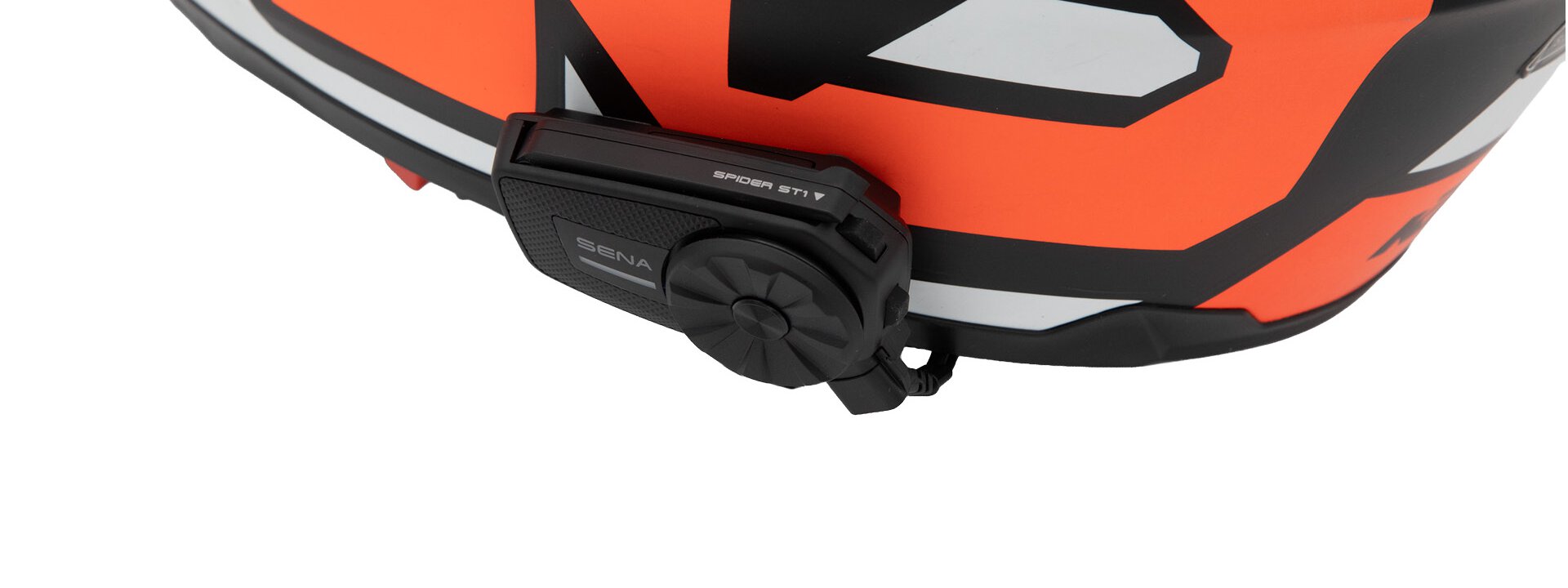 SENA Mesh-Kommunikation mit Spider ST1 und Expand Mesh roter Motorradhelm mit SENA Spider ST1-10 Funkgerät